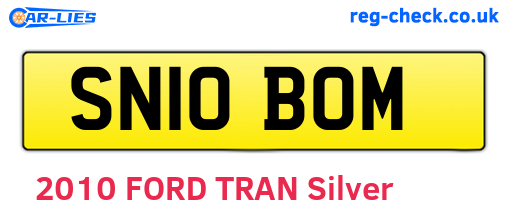 SN10BOM are the vehicle registration plates.