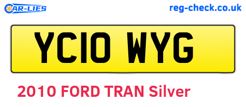 YC10WYG are the vehicle registration plates.