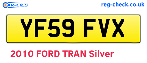 YF59FVX are the vehicle registration plates.