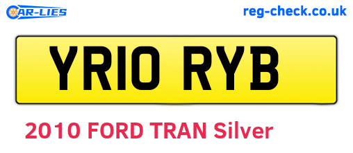 YR10RYB are the vehicle registration plates.