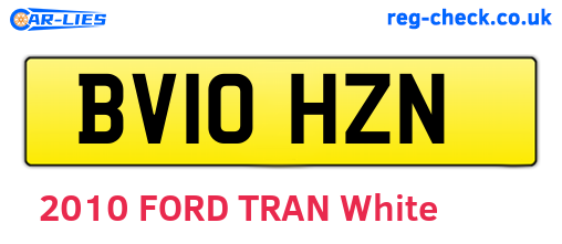 BV10HZN are the vehicle registration plates.