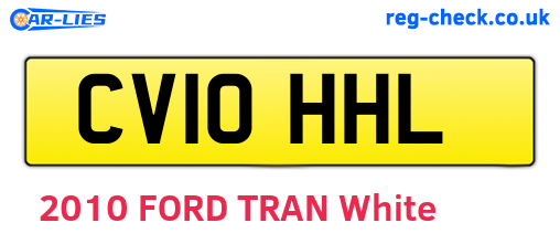 CV10HHL are the vehicle registration plates.