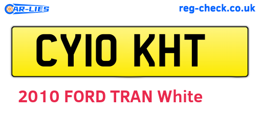 CY10KHT are the vehicle registration plates.