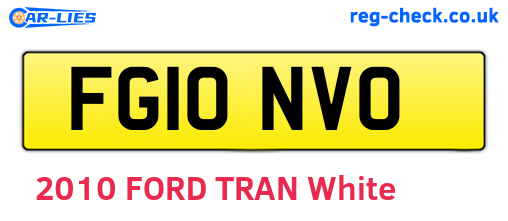 FG10NVO are the vehicle registration plates.