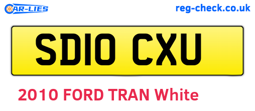 SD10CXU are the vehicle registration plates.