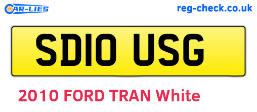 SD10USG are the vehicle registration plates.