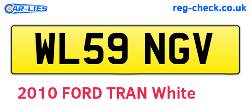 WL59NGV are the vehicle registration plates.