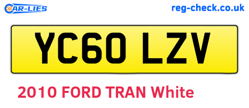 YC60LZV are the vehicle registration plates.