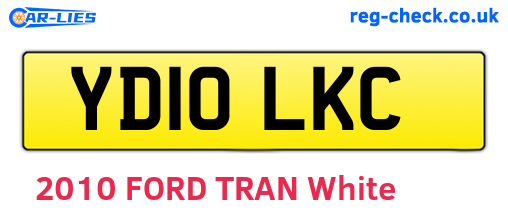 YD10LKC are the vehicle registration plates.