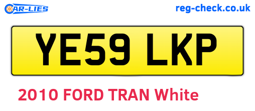 YE59LKP are the vehicle registration plates.