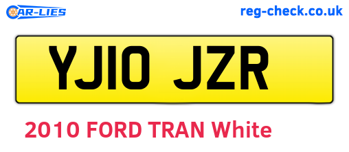 YJ10JZR are the vehicle registration plates.