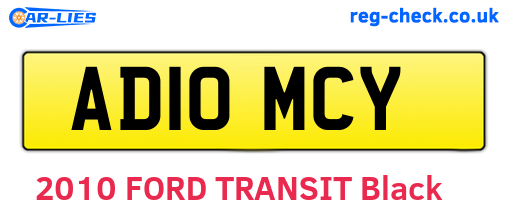 AD10MCY are the vehicle registration plates.