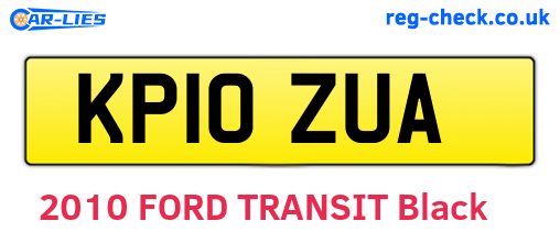 KP10ZUA are the vehicle registration plates.