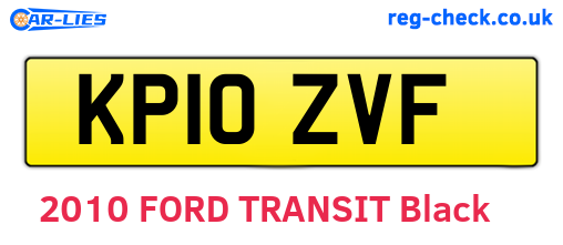 KP10ZVF are the vehicle registration plates.