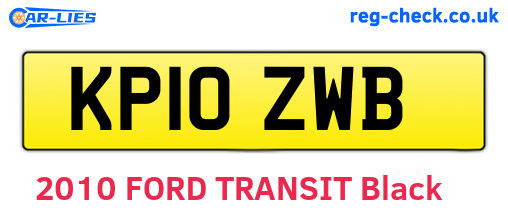KP10ZWB are the vehicle registration plates.