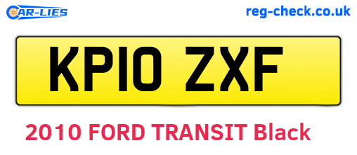 KP10ZXF are the vehicle registration plates.