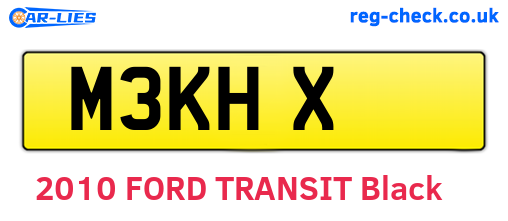 M3KHX are the vehicle registration plates.