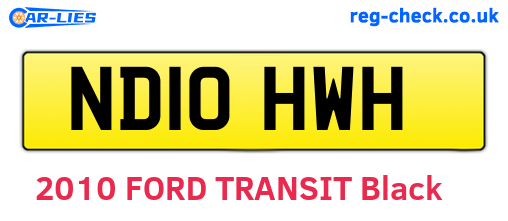ND10HWH are the vehicle registration plates.