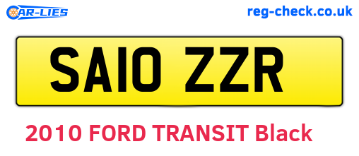 SA10ZZR are the vehicle registration plates.