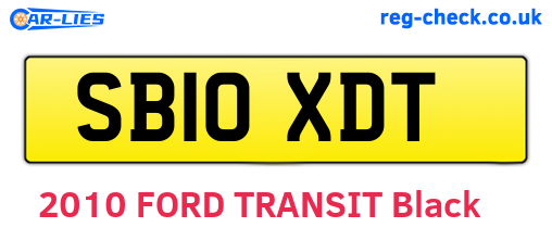SB10XDT are the vehicle registration plates.