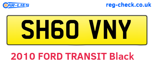 SH60VNY are the vehicle registration plates.