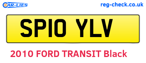 SP10YLV are the vehicle registration plates.