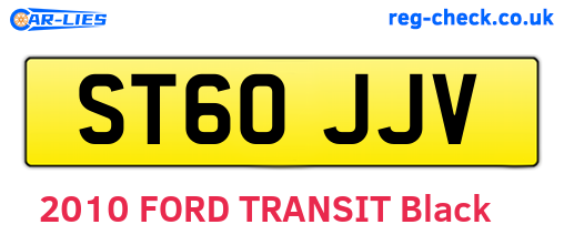 ST60JJV are the vehicle registration plates.