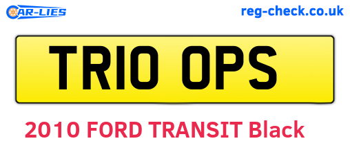 TR10OPS are the vehicle registration plates.