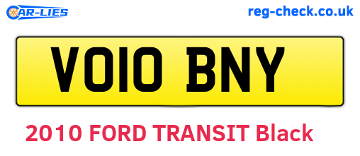 VO10BNY are the vehicle registration plates.