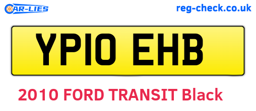 YP10EHB are the vehicle registration plates.