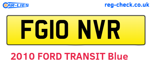 FG10NVR are the vehicle registration plates.