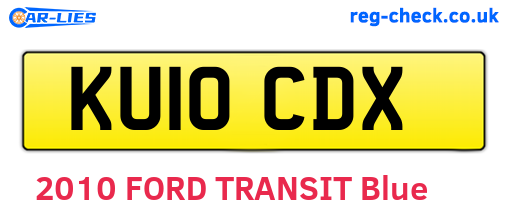 KU10CDX are the vehicle registration plates.