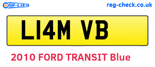 L14MVB are the vehicle registration plates.