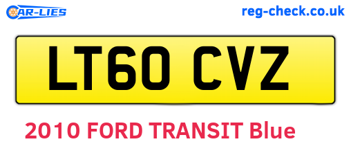 LT60CVZ are the vehicle registration plates.
