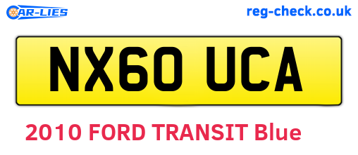 NX60UCA are the vehicle registration plates.