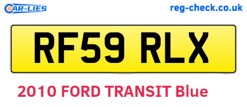 RF59RLX are the vehicle registration plates.