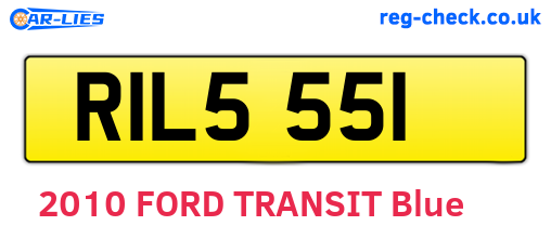 RIL5551 are the vehicle registration plates.