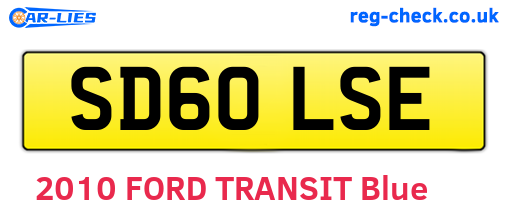 SD60LSE are the vehicle registration plates.