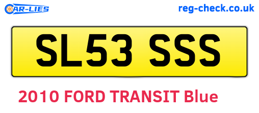 SL53SSS are the vehicle registration plates.