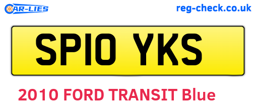 SP10YKS are the vehicle registration plates.