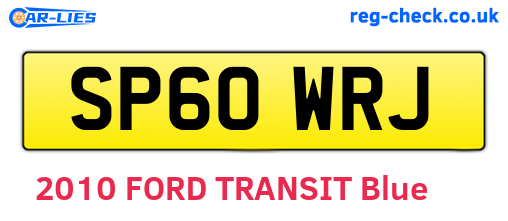 SP60WRJ are the vehicle registration plates.