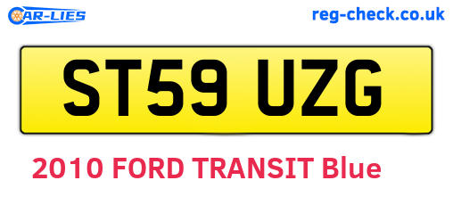 ST59UZG are the vehicle registration plates.