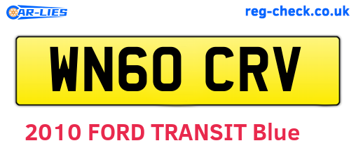 WN60CRV are the vehicle registration plates.