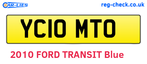 YC10MTO are the vehicle registration plates.