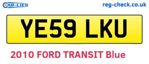 YE59LKU are the vehicle registration plates.