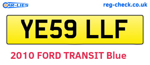 YE59LLF are the vehicle registration plates.