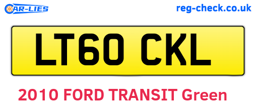 LT60CKL are the vehicle registration plates.