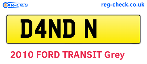 D4NDN are the vehicle registration plates.