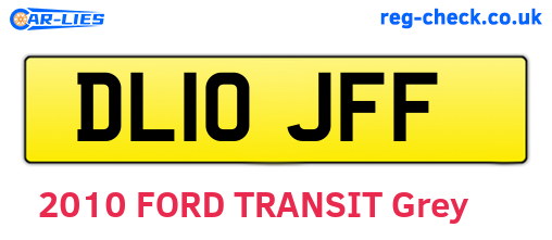 DL10JFF are the vehicle registration plates.