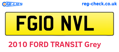 FG10NVL are the vehicle registration plates.